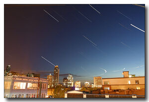 StarTrailsOverDowntownFromCapitolHill