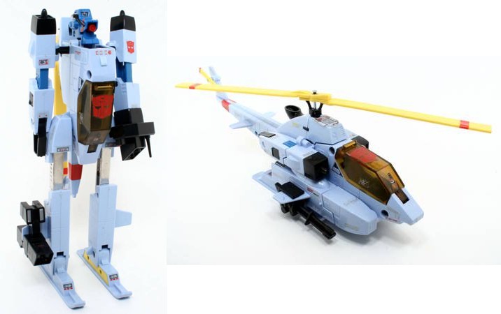 blue helicopter transformer toy