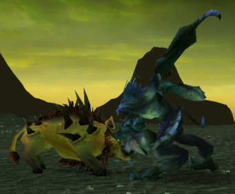 Boar and ravenous flayer fight