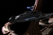 USS Nash departing DS9