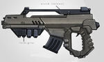 Asynchronous linear-induction rifle