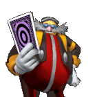 Eggman Nega with a card