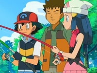 EP503 Ash, Brock y Maya pescando