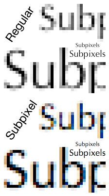 Quartz subpixels