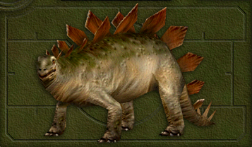 4 legged dinosaur with spikes on back