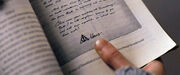 DH1 Albus Dumbledore's signature with Deathly Hallows symbol