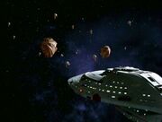 USS Voyager encounters Trabe Convoy
