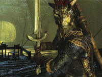 Argonian with sword
