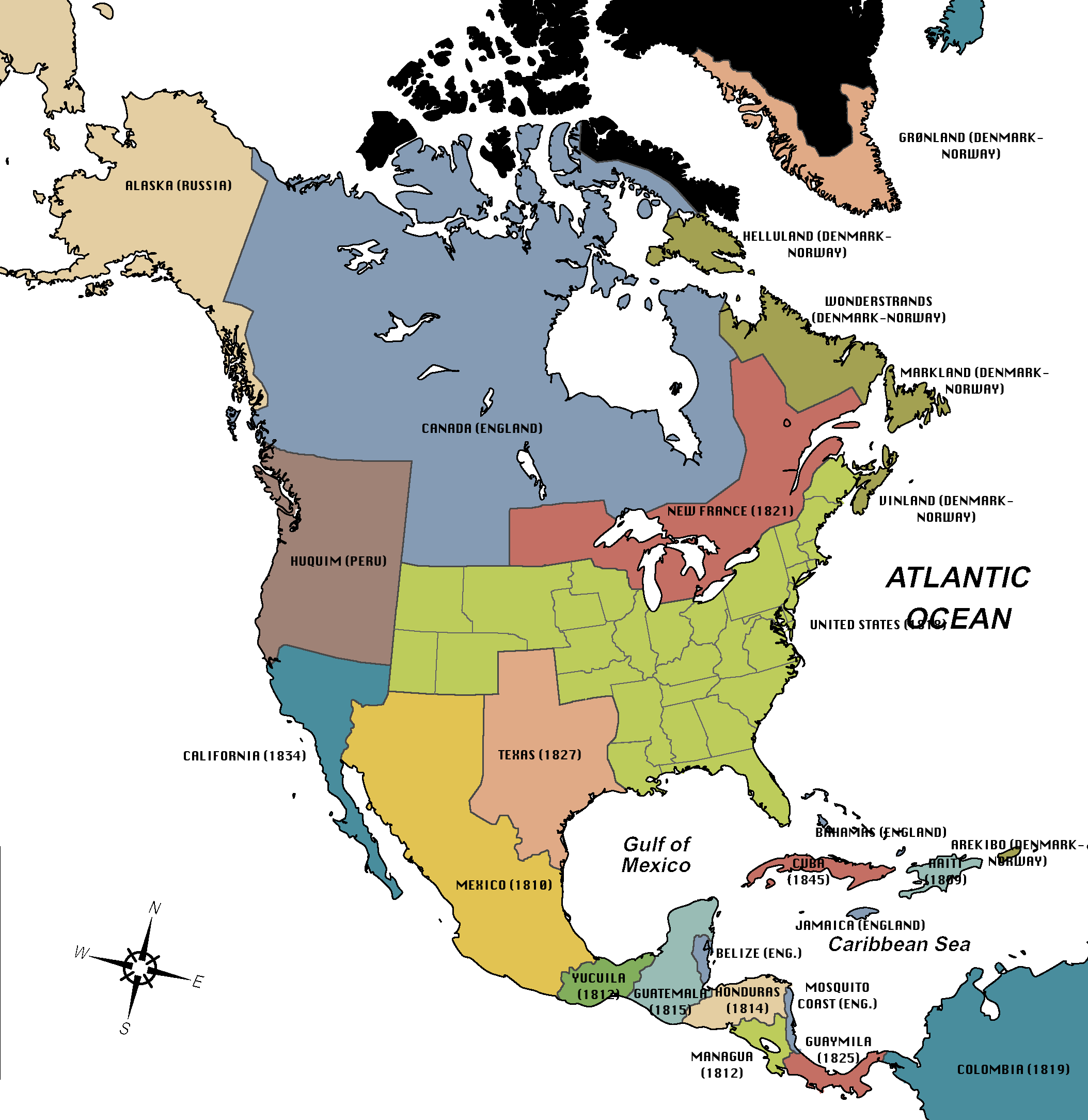 Map Of British North America 1850