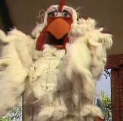 Giant chicken muppet