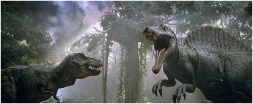 tyrannosaurus rex and spinosaurus