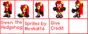 Gwen The Hedgehog Sprites by Mewkat14