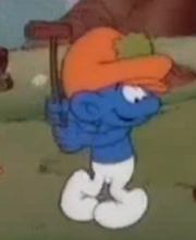 Golfer Smurf.