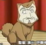 Human faced dog
