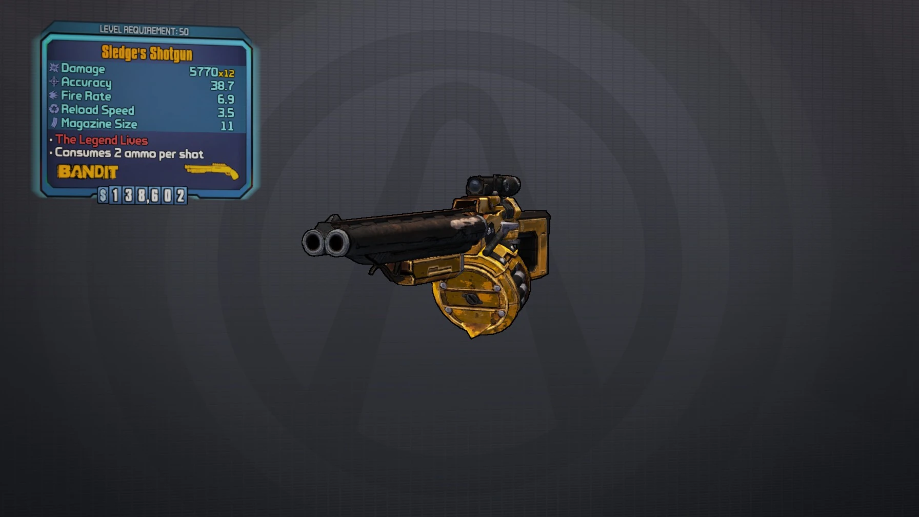 Sledge's Shotgun (Borderlands 2)/Variant Chart Borderlands Wiki