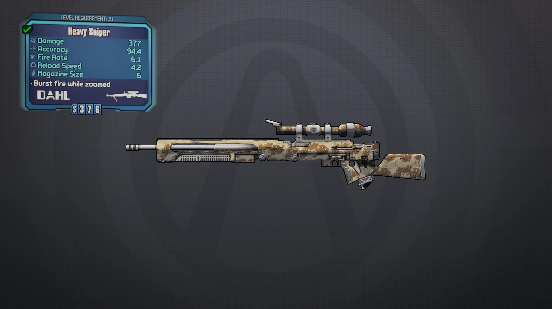 Sniper (Borderlands 2)/Variant Chart Borderlands Wiki Walkthroughs