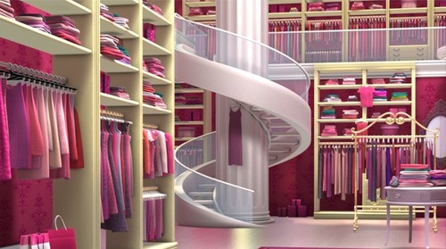 barbie walk in closet