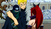 Laxus, Erza and Jellal talking
