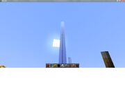 Ground view of tall building - Minecraft