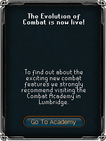 Combat Academy tab