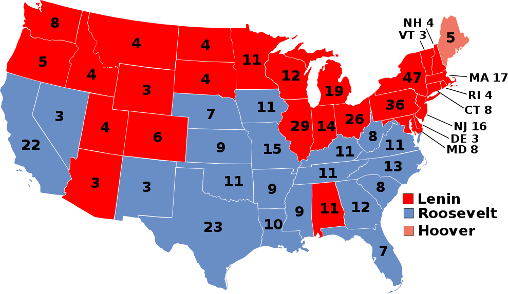 United States Presidential Election, 1932 (Better Red Than ...