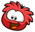 Red puffle pin