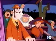 Diamond Jim in the stands