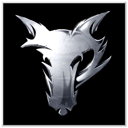 Wolf logo with border