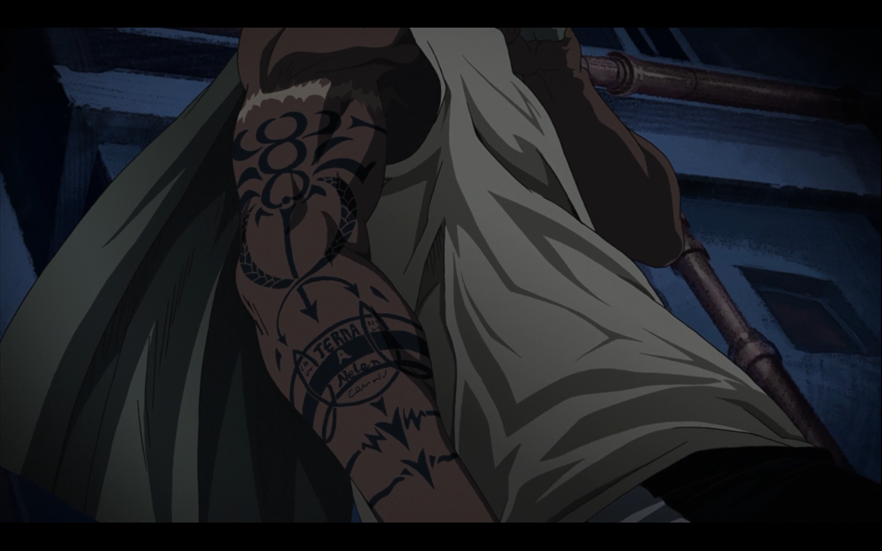 8. Fullmetal Alchemist Scar's Arm Tattoo Placement - wide 4