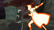Minato detiene a Obito