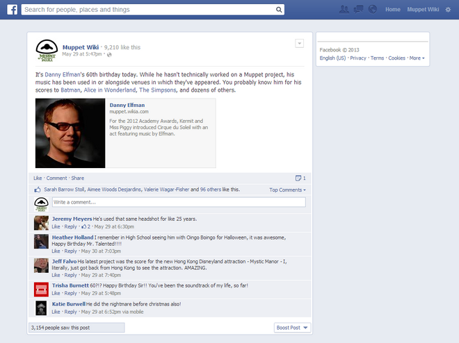 Danny Elfman Facebook