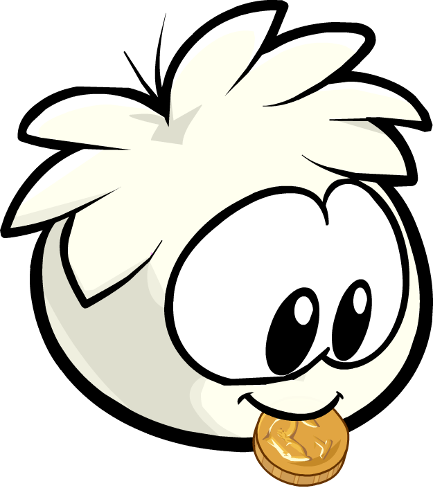 white puffle plush