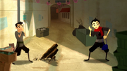 Mako y Bolin fingiendo