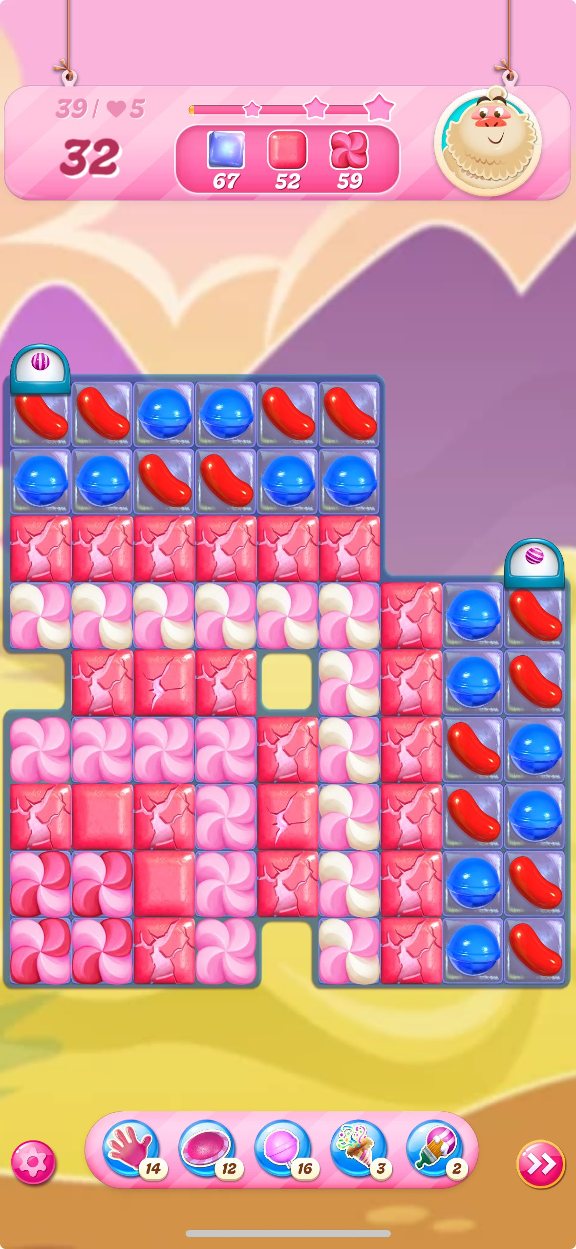 Level 39 board (Click to zoom)