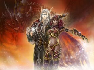 Alexstrasza and Krasus by Ka7