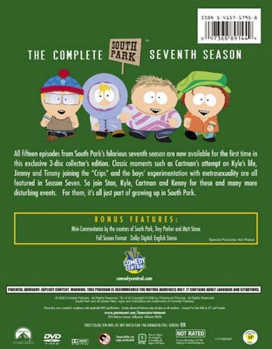 South Park: The Complete Seventh Season - South Park Archives - Cartman ...