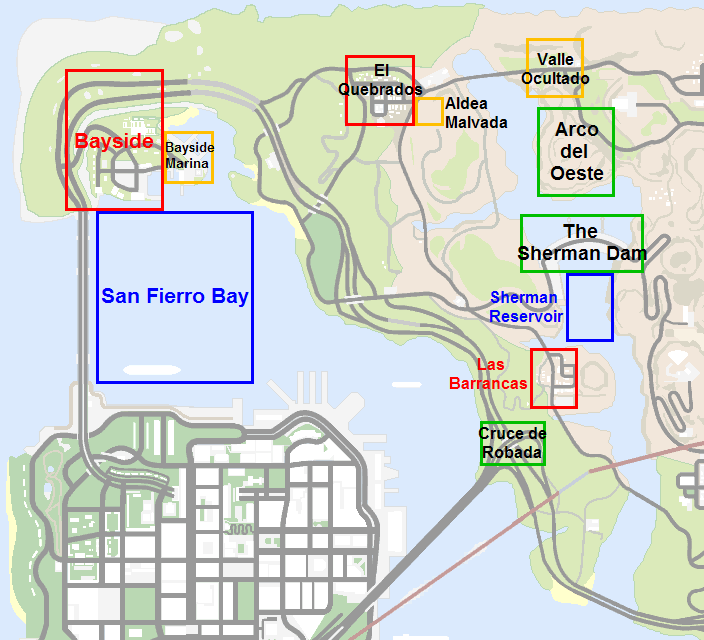 Гта са сан фиерро карта
