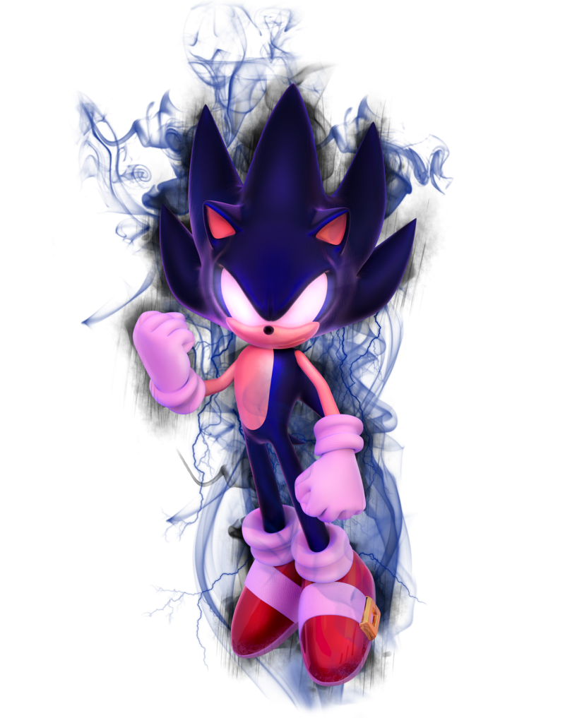 Image - Dark Sonic in 3D.png - Sonic the Hedgehog Fanon Wiki