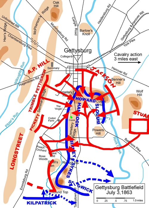 Imagen Gettysburg Battle Map - 500px Gettysburg Battle Map Day3