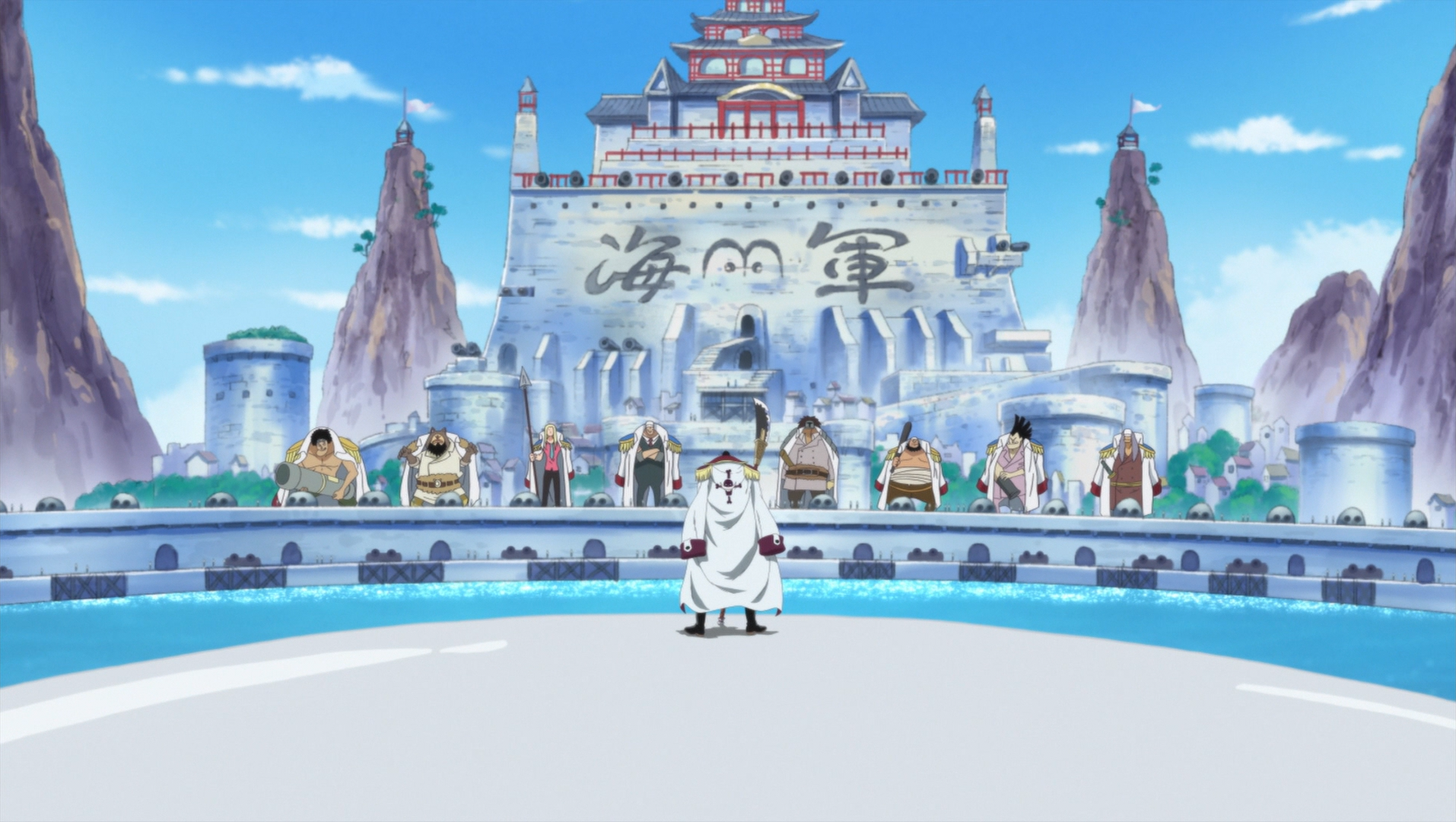 One piece barbe blanche vs marine ford #4