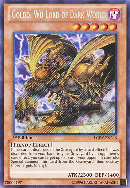 Yu-Gi-Oh! Carta Goldd, Wu-Lord Of Dark World (PGLD-EN054) – 1st Edition Gold Rare